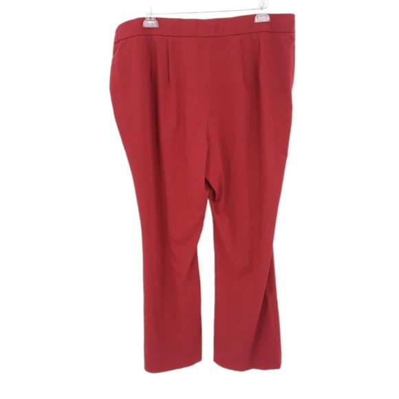 VTG 90s Apostrophe Burgundy High Rise Satin Ribbon Belt Bow Tie Dress Pants 18 - Picture 11 of 12